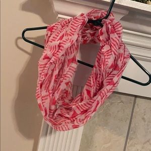 Pink & White Infinity Scarf